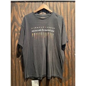 Nine Inch Nails The Downward Spiral Graphic T-Shirt Mens XL Faded Black NIN Tee
